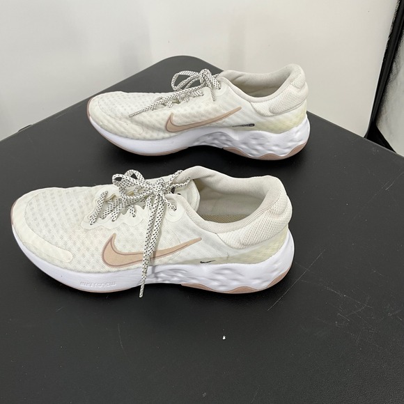 Nike‎ Renew Women's Running Shoes White Tan Lace Up Athletic Sneakers - Picture 5 of 10